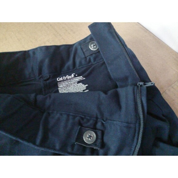 Size 4 Cat & Jack Girl's Pleated Twill Skort Navy Blue - Picture 4 of 6